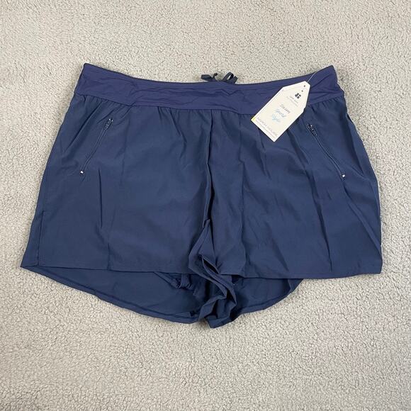 Beach House Swim Women's 18W Admiral Blue Polyester Spandex Shorts w Inner Brief - Picture 1 of 15